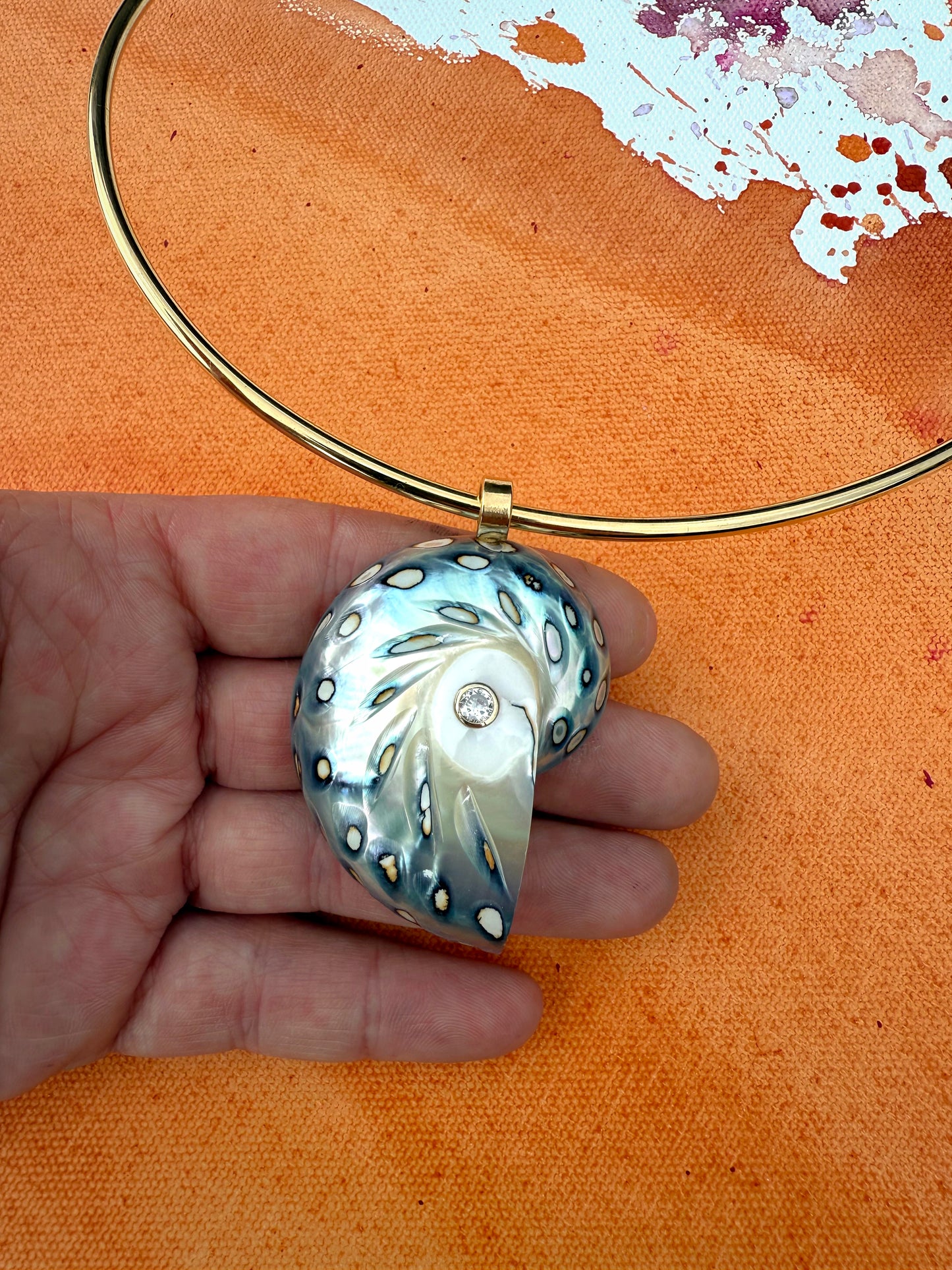 Assorted Shells on Goddess Collar