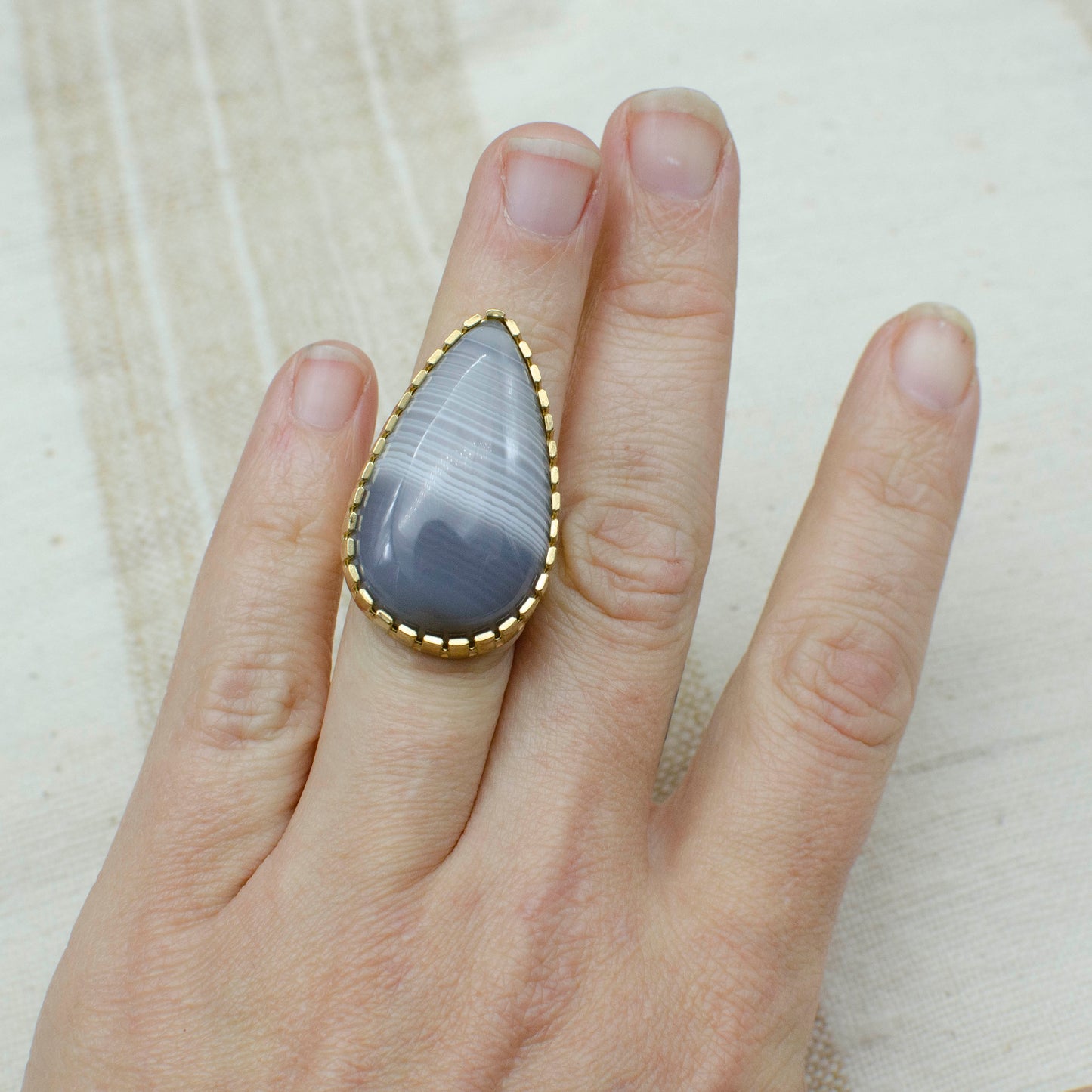 Blue Lace Agate Ring