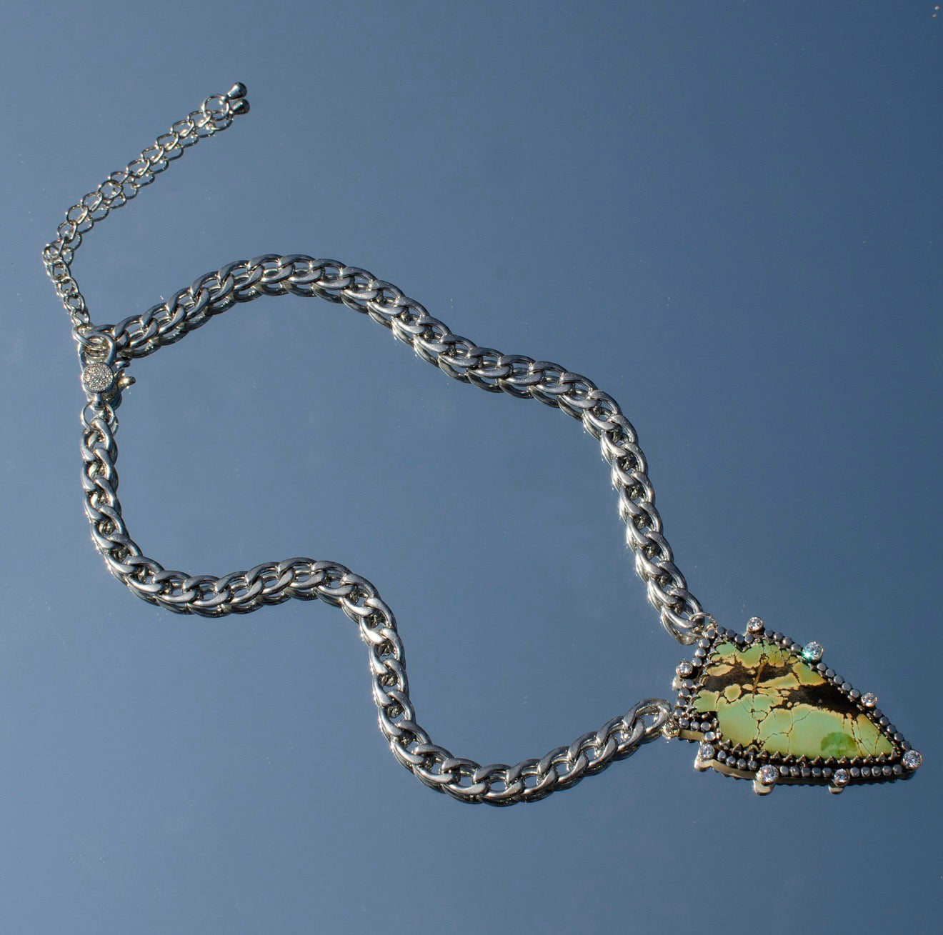 Quingu Green Turquoise Arrowhead Pendant