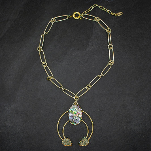 Abalone Cosmic Squash Neckalce