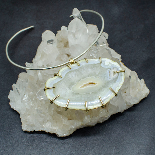 Druzy Agate Statement Collar