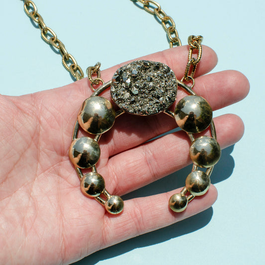 Pyrite Bubble Mod West Necklace