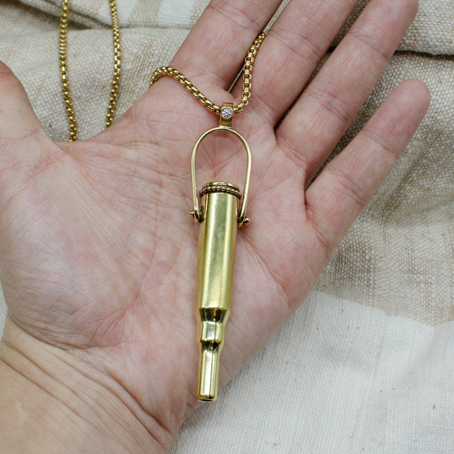 Sparkle Bullet Casing Necklace