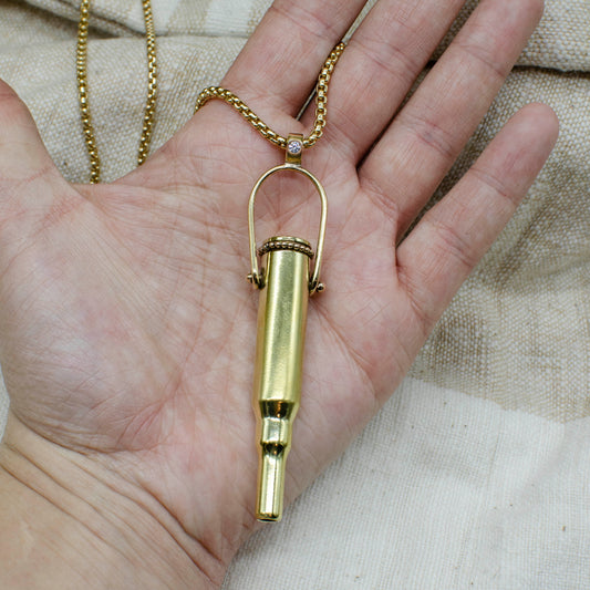 Sparkle Bullet Casing Necklace