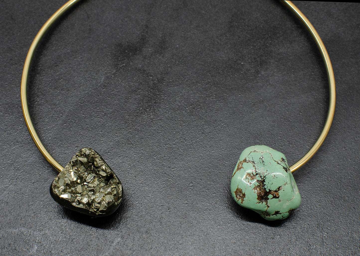 Turquoise Nugget & Peruvian Pyrite Collar