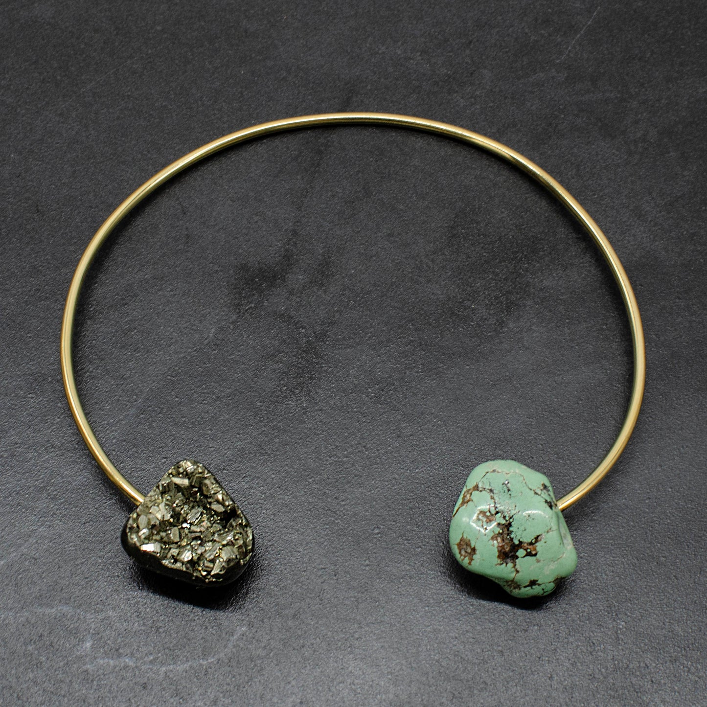 Turquoise Nugget & Peruvian Pyrite Collar