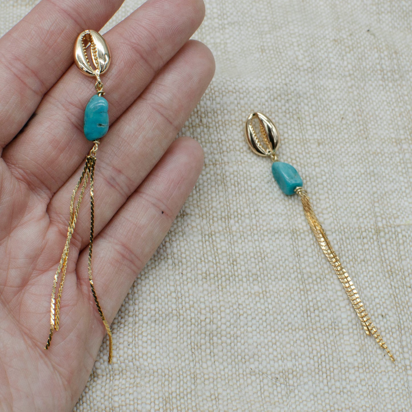 Cowrie Turquoise Drops