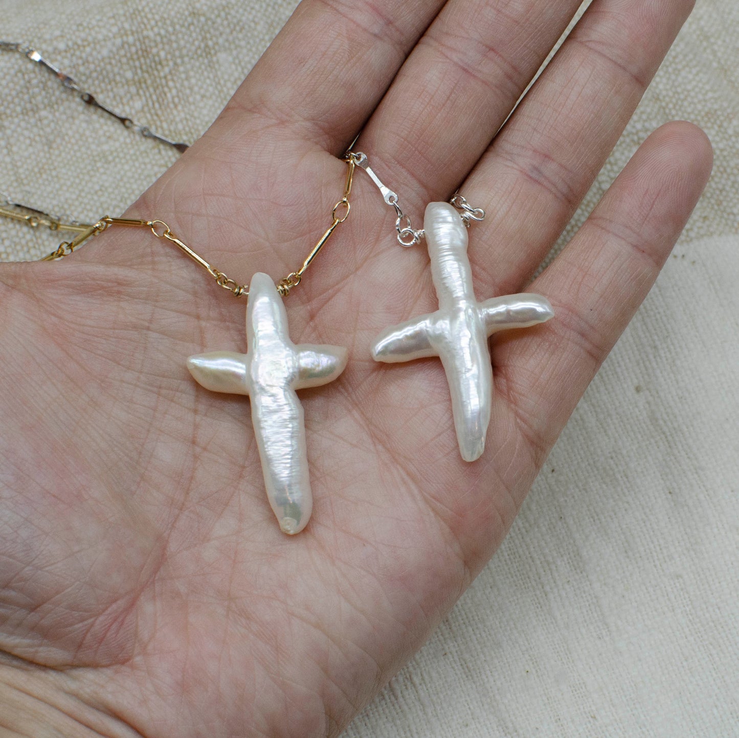 Pearl Cross Necklace