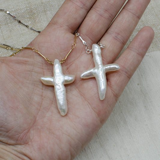 Pearl Cross Necklace