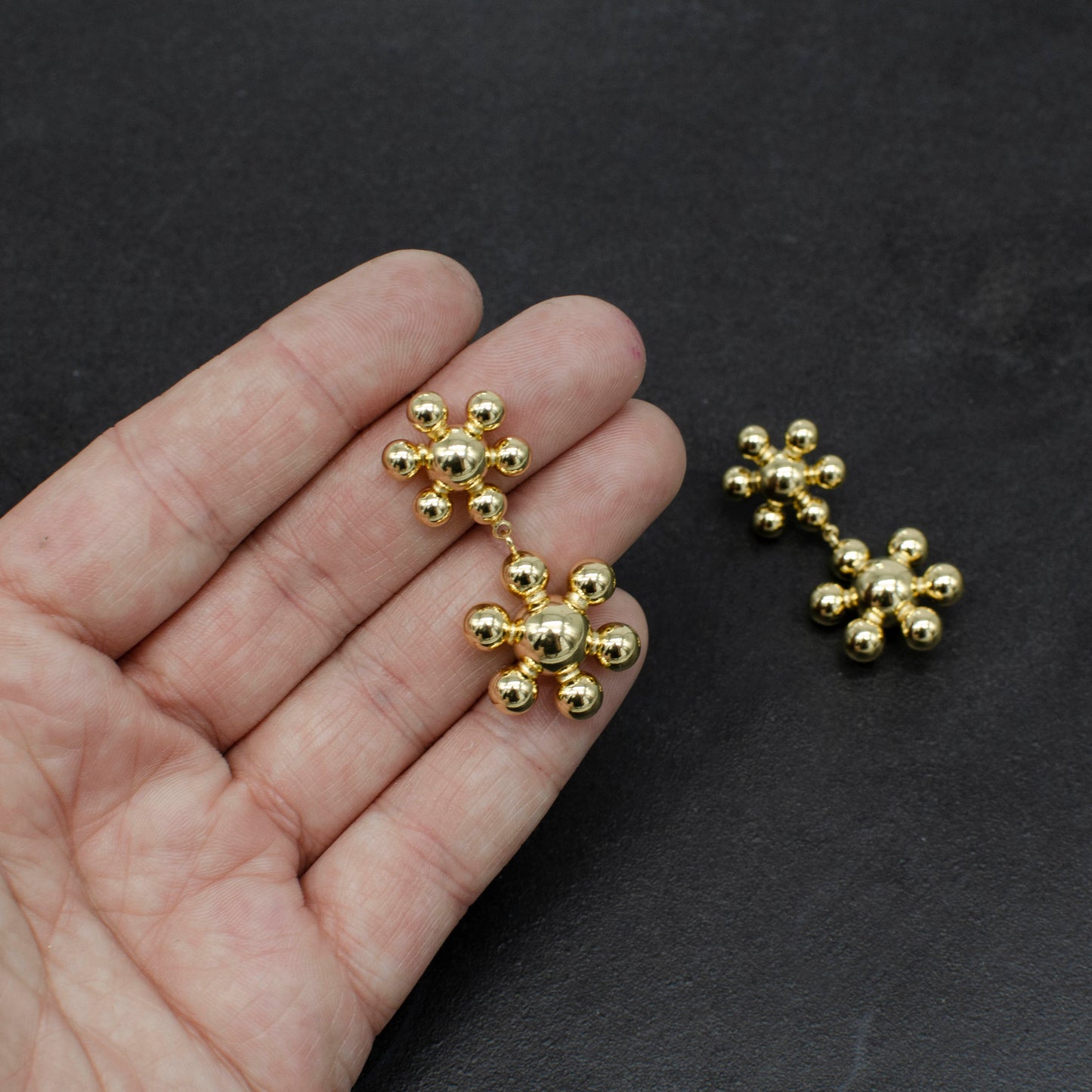 Bubble Flower Drop Earrings