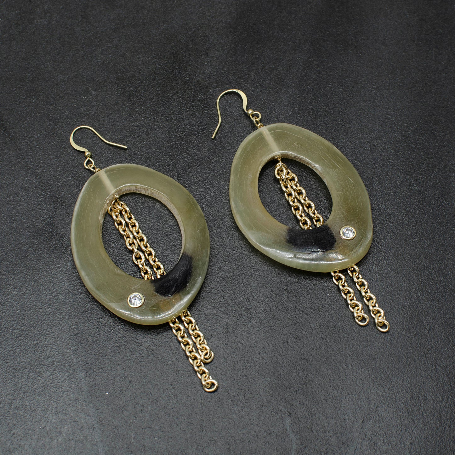Natural Cow Horn Earrings