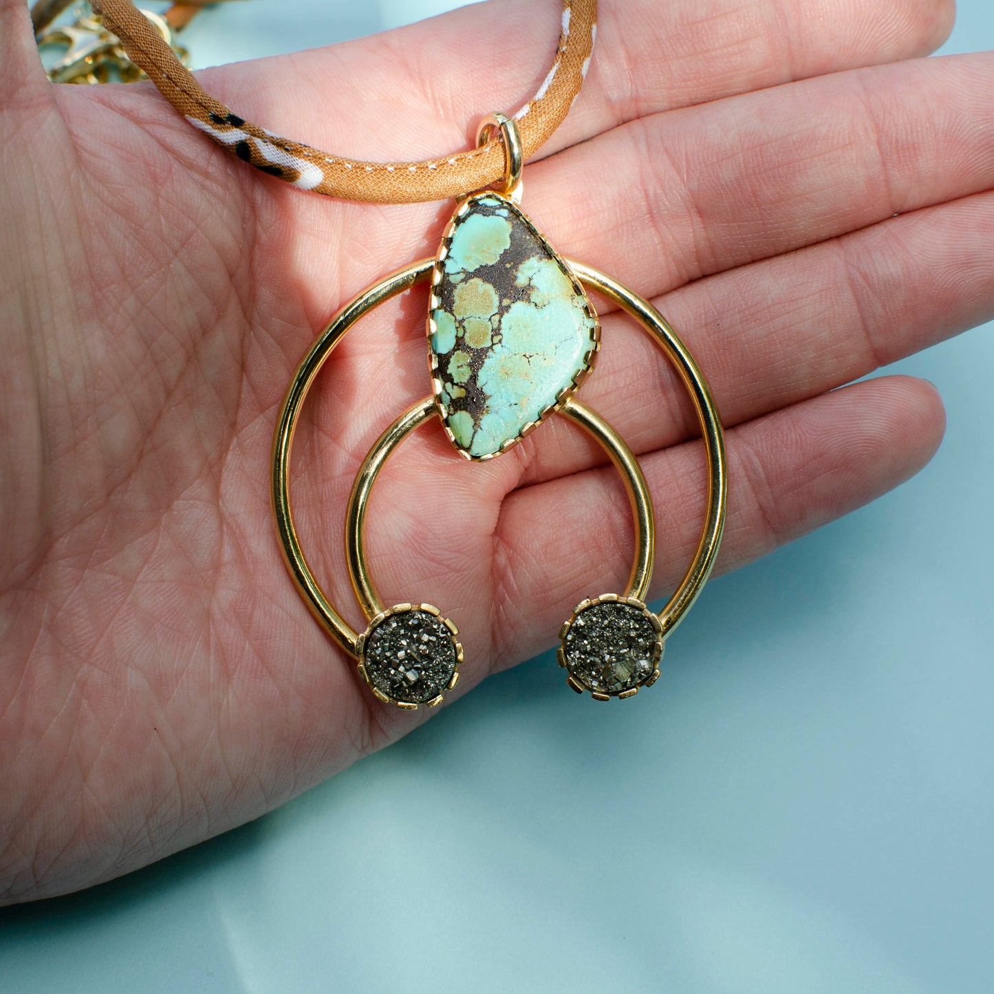 Turquoise Mod West Bandana Necklace