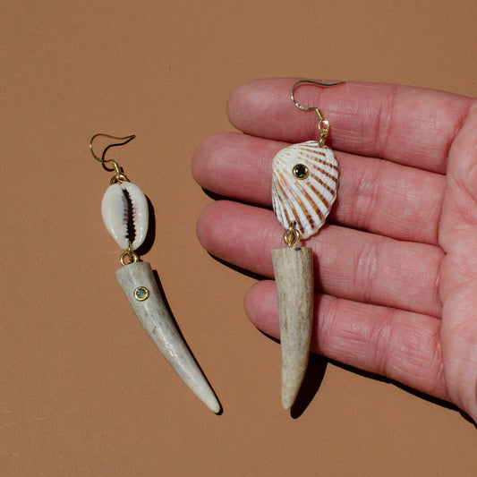 Shell & Antler Earrings