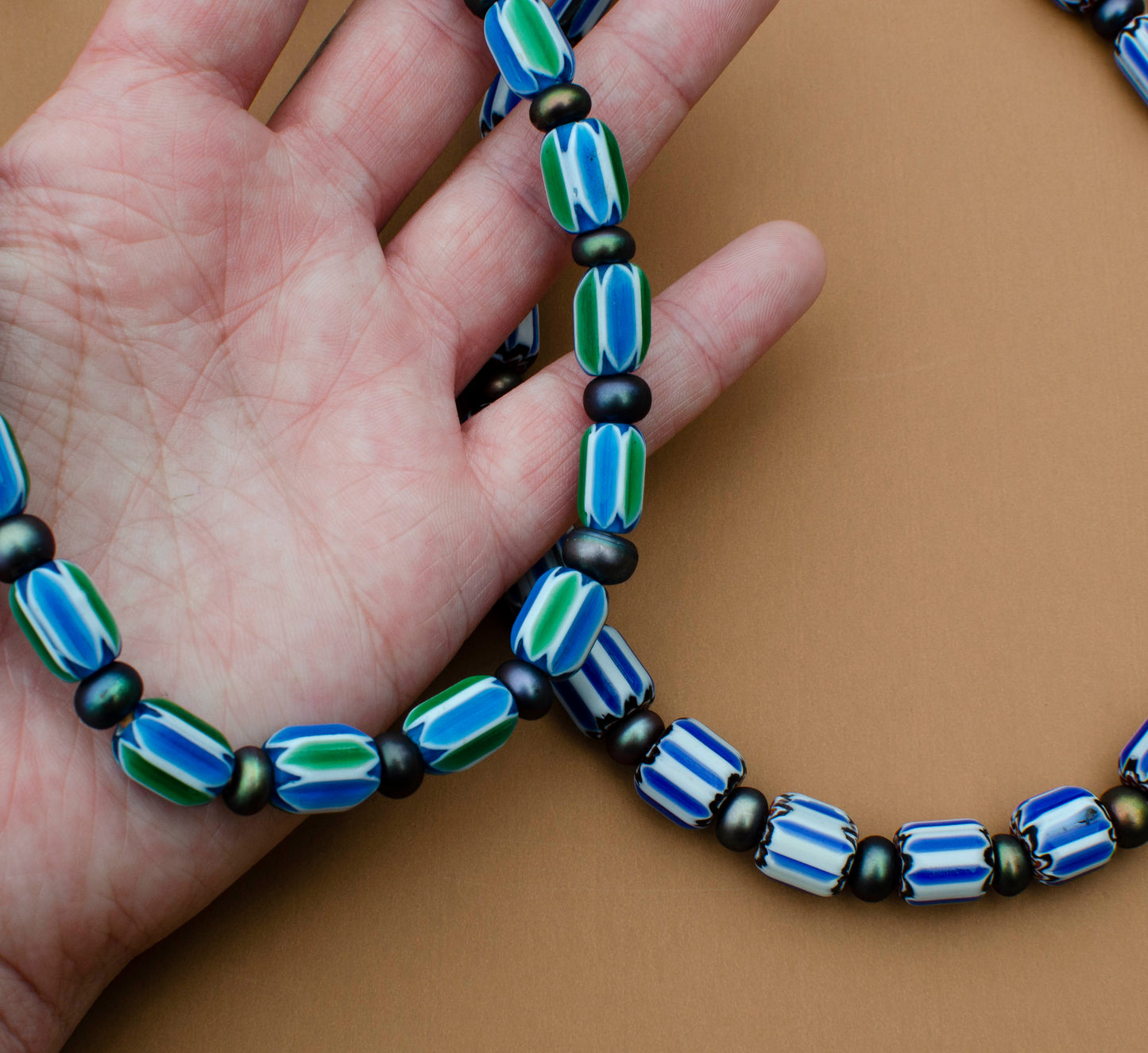 African Trade Bead Pearl Necklaces
