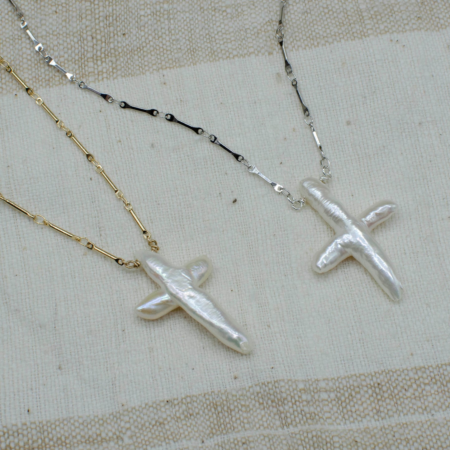 Pearl Cross Necklace