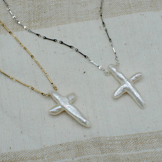 Pearl Cross Necklace