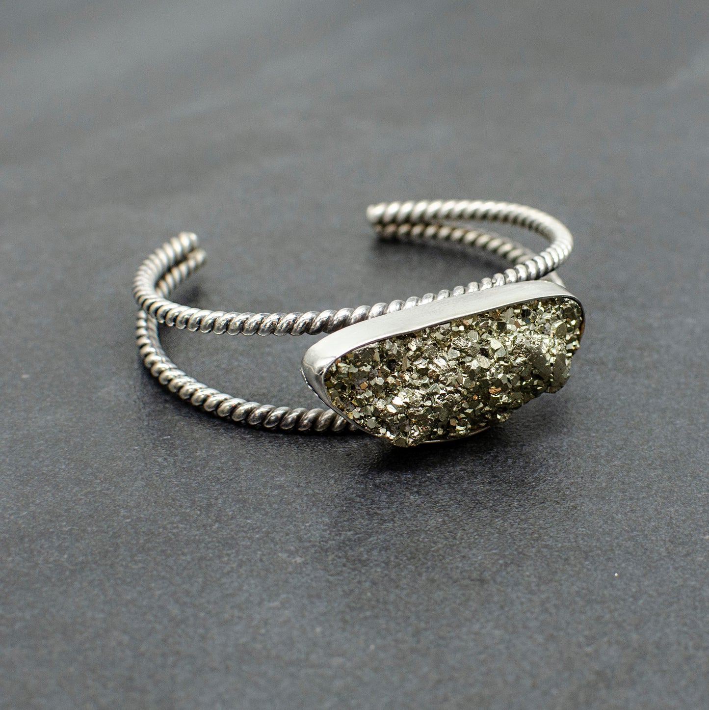 Twisted Pyrite Statement Cuff