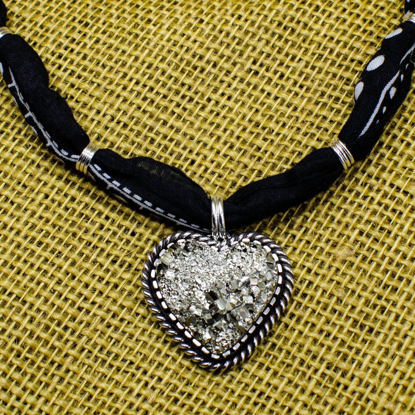Pyrite Heart Necklace