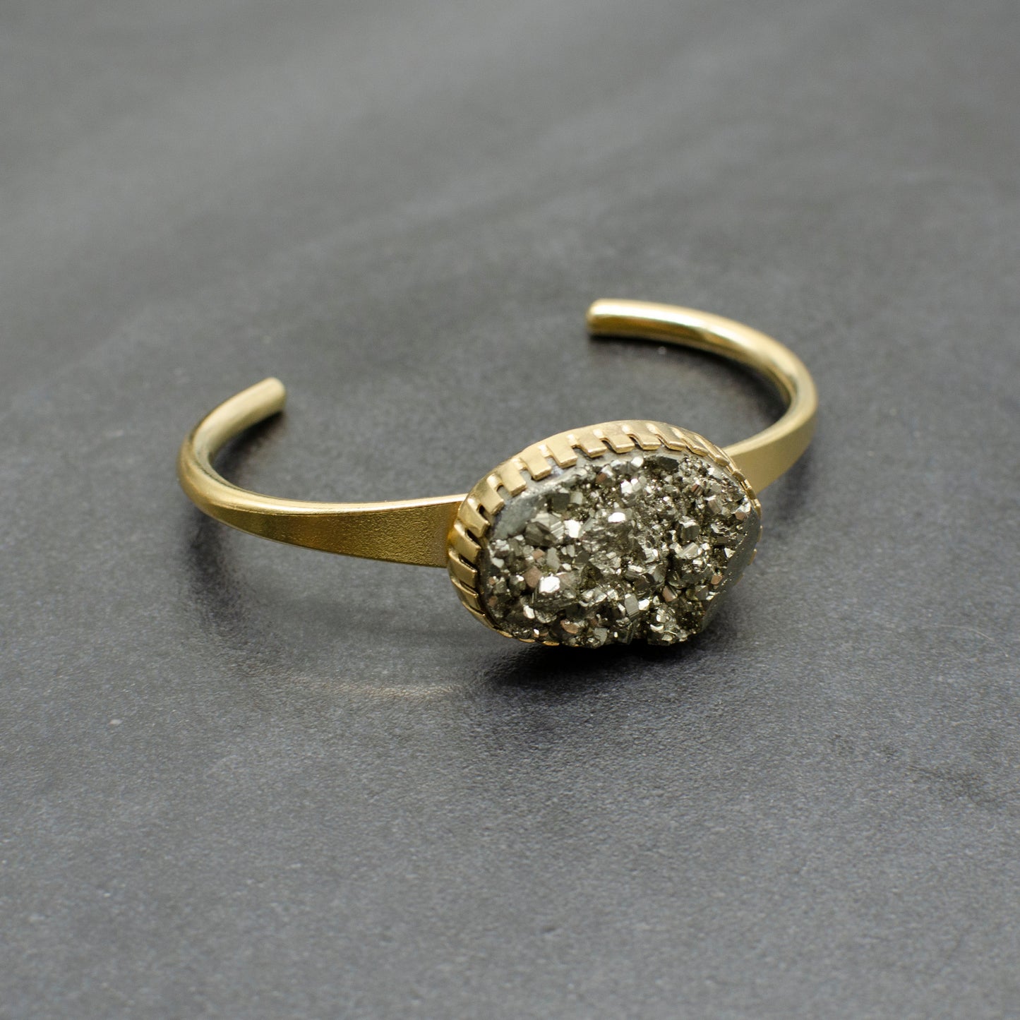 Gold Sparkle Pyrite Cuffs
