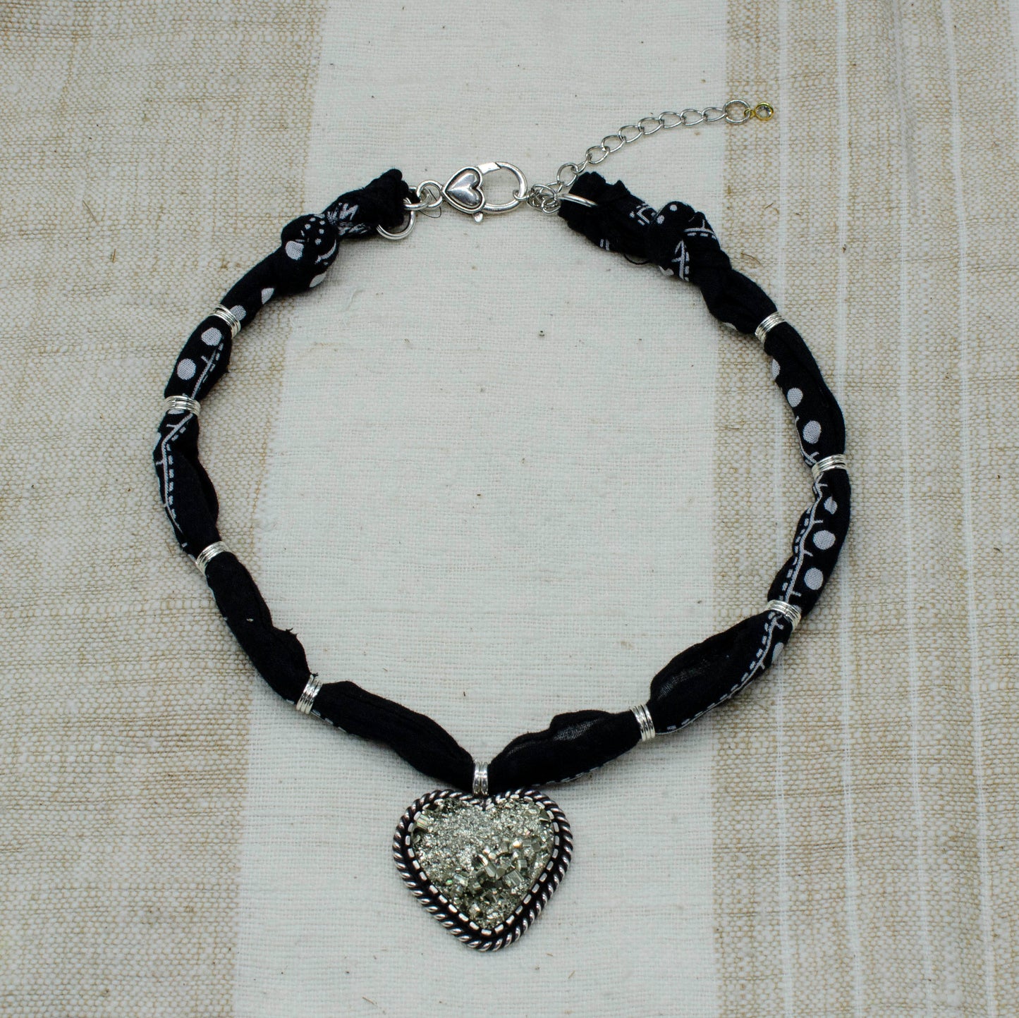 Pyrite Heart Necklace