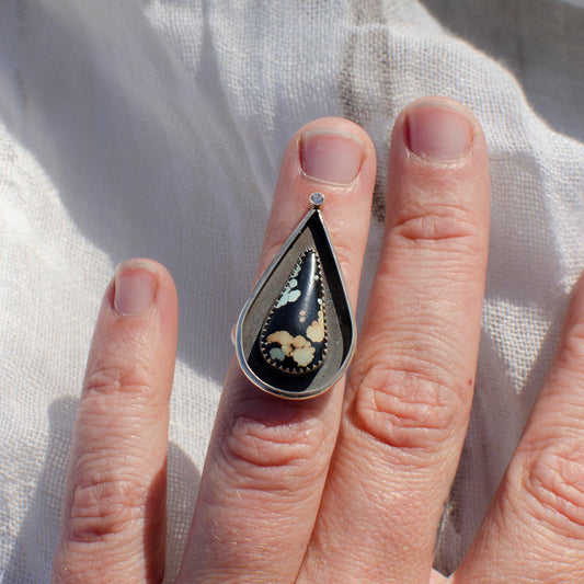 Pear Shadow Box Ring
