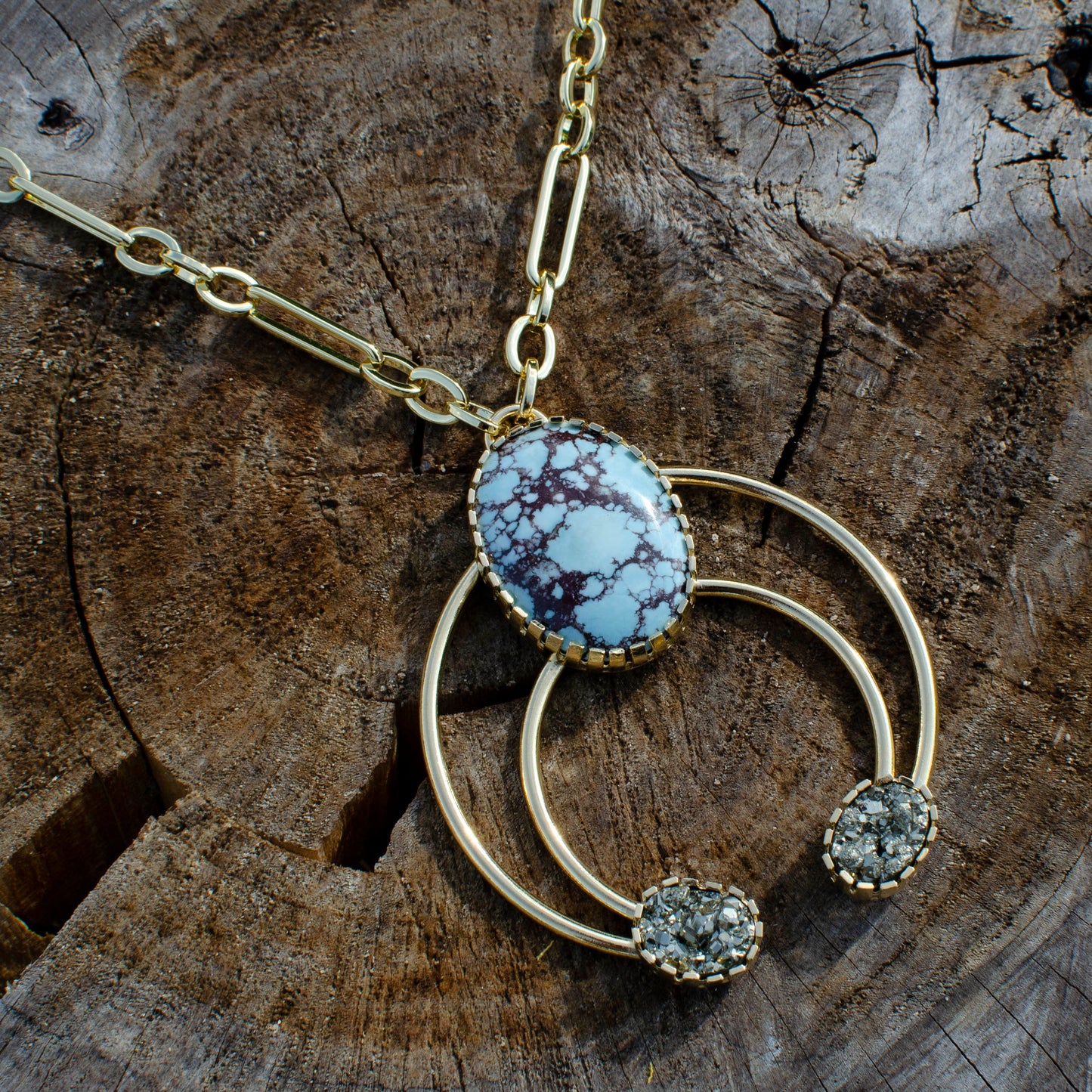 Turquoise and Pyrite Cosmic Squash