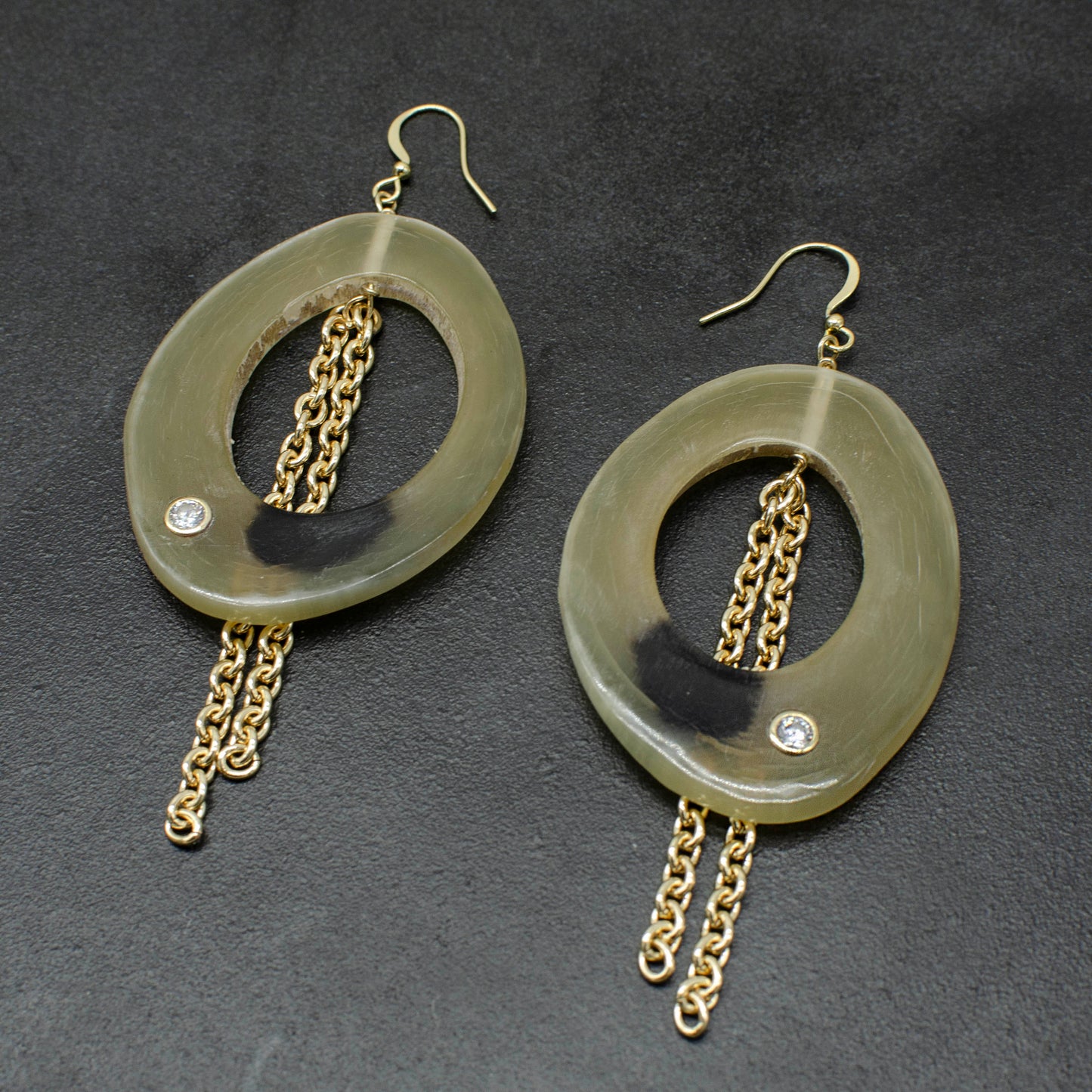 Natural Cow Horn Earrings