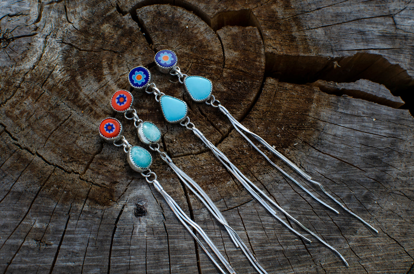 Millefiori Drop Earrings