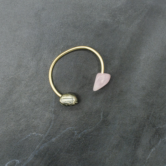 Rose Quartz and Pyrite Origin Bracelet
