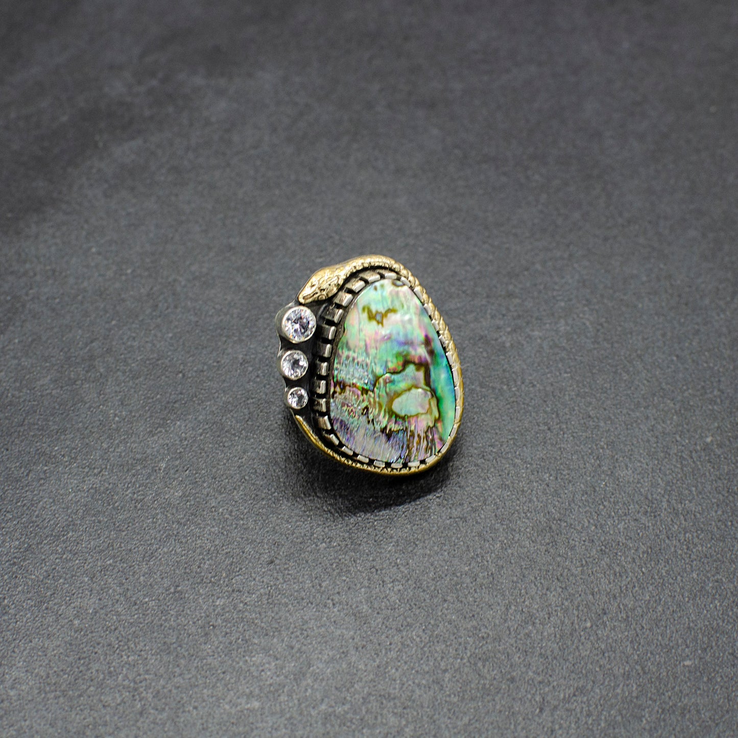 Abalone Serpent Ring