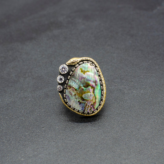 Abalone Serpent Ring