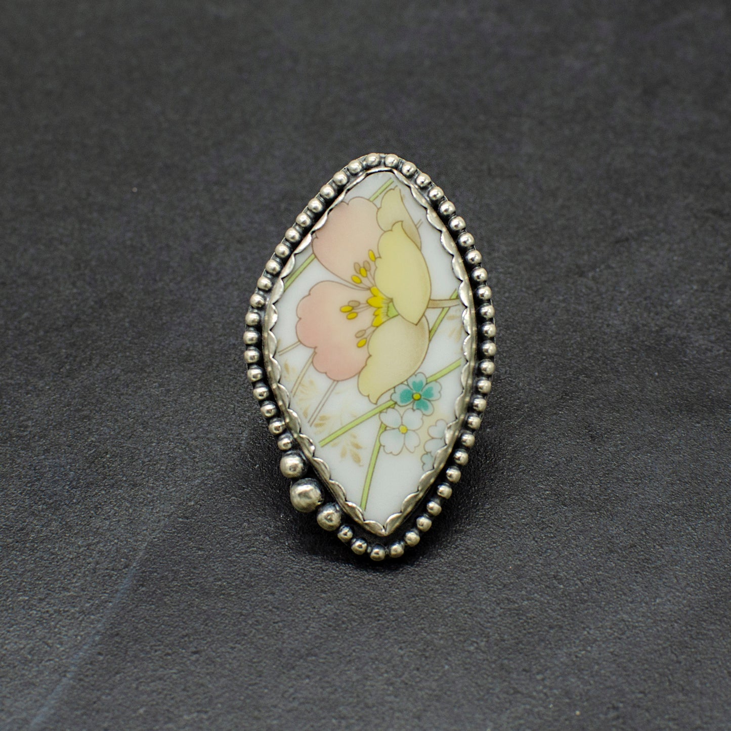 Vintage Broken China Ring