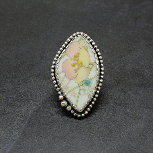 Vintage Broken China Ring