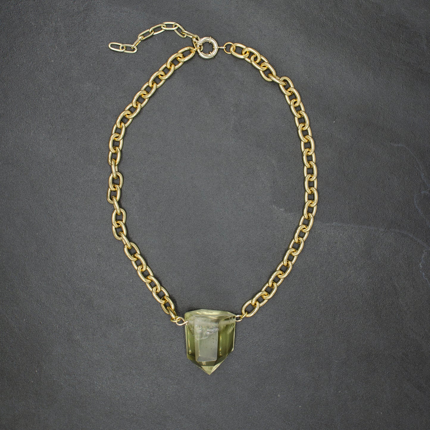 Chunky Citrine Point Necklace