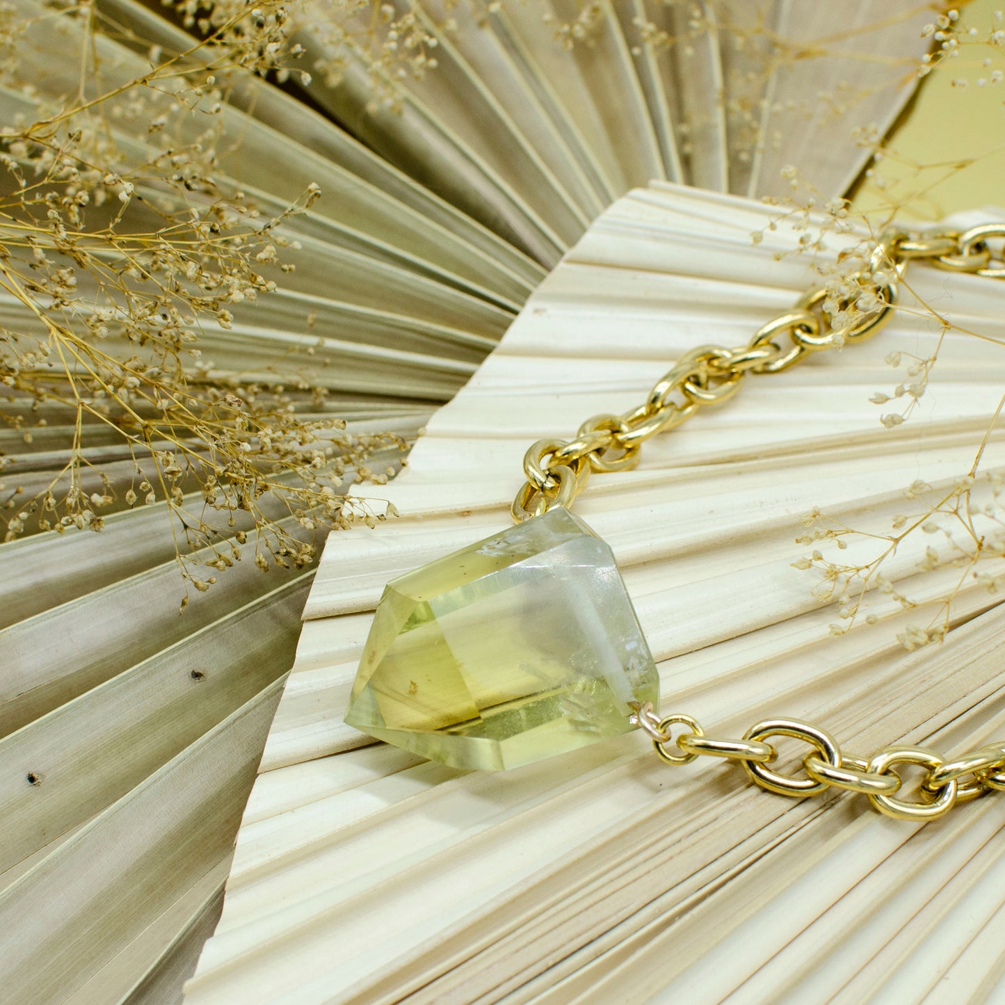 Chunky Citrine Point Necklace