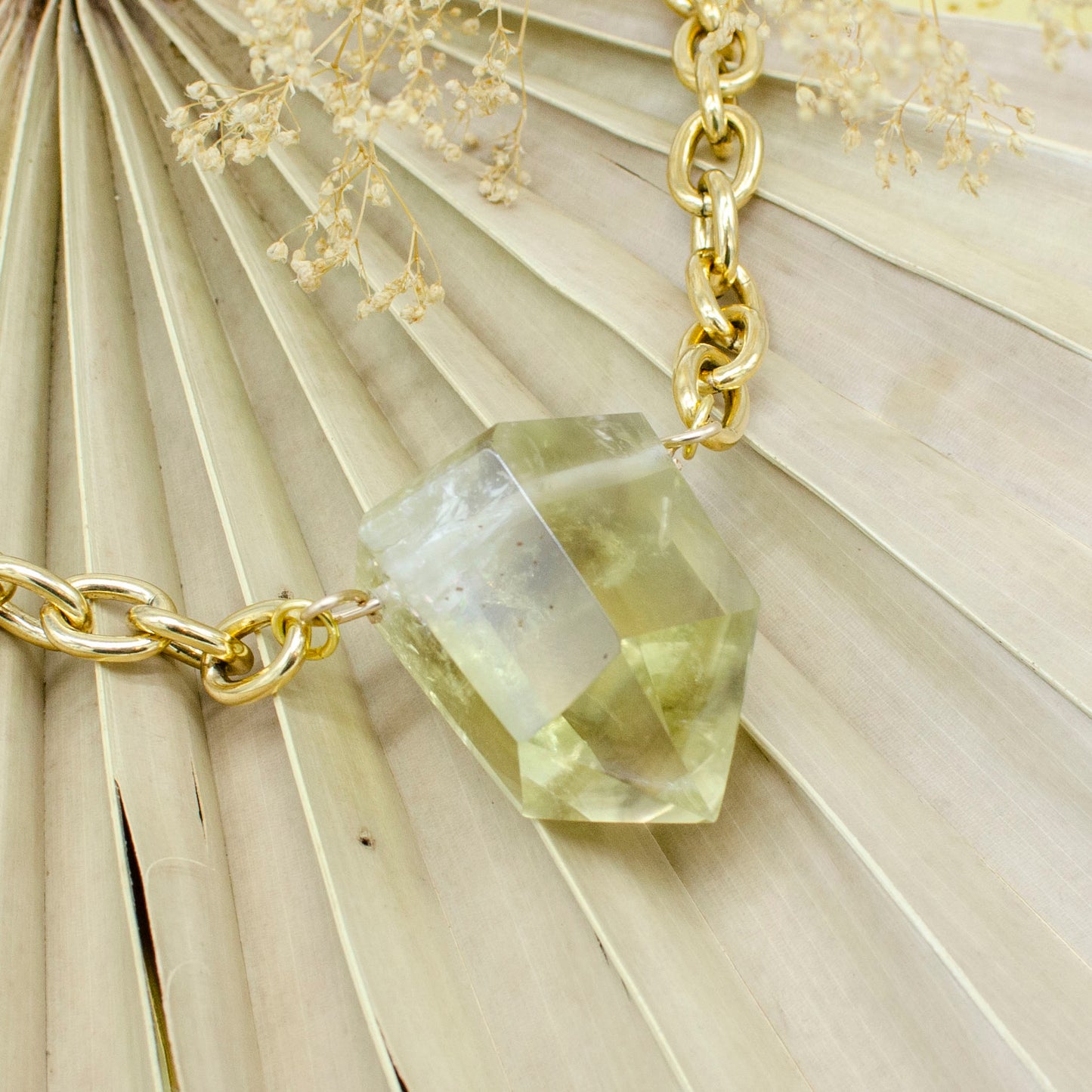 Chunky Citrine Point Necklace