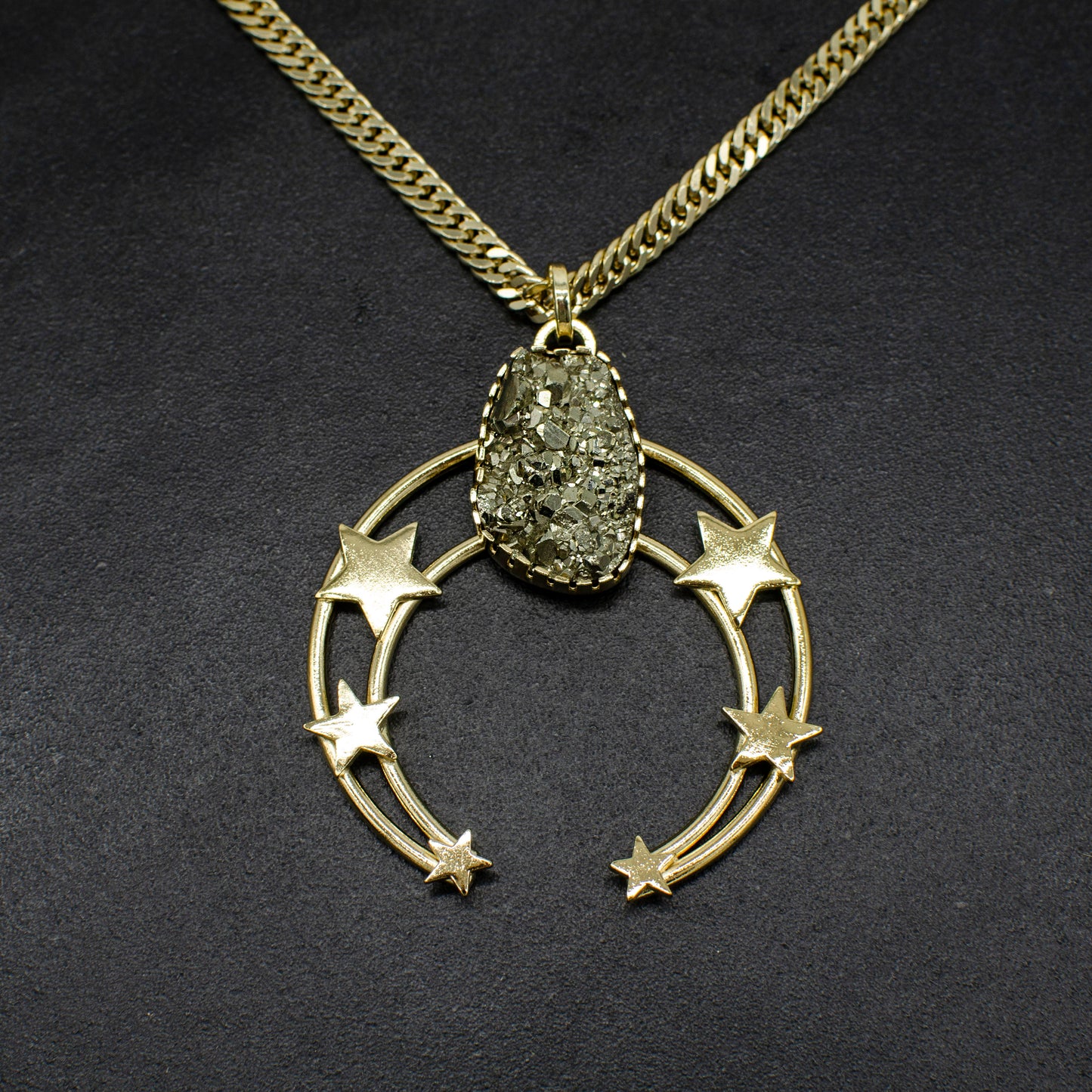 Cosmic Pyrite Star Pendant
