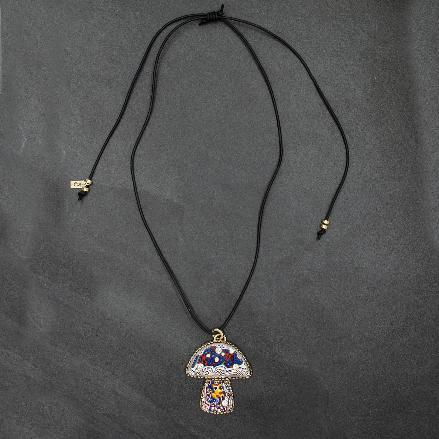 Fordite Mushroom Necklace
