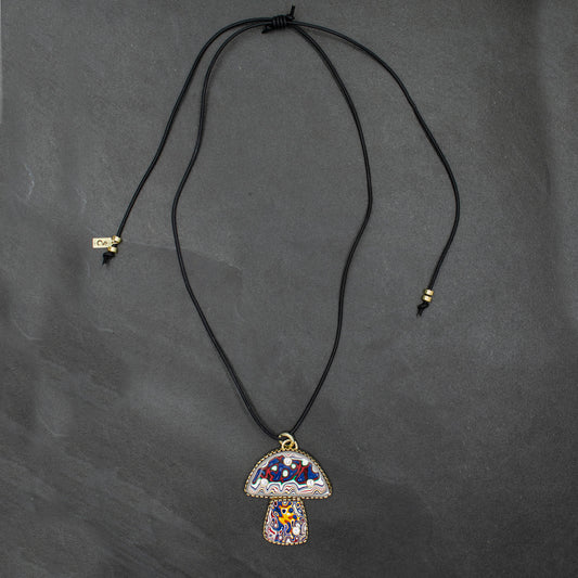 Fordite Mushroom Necklace