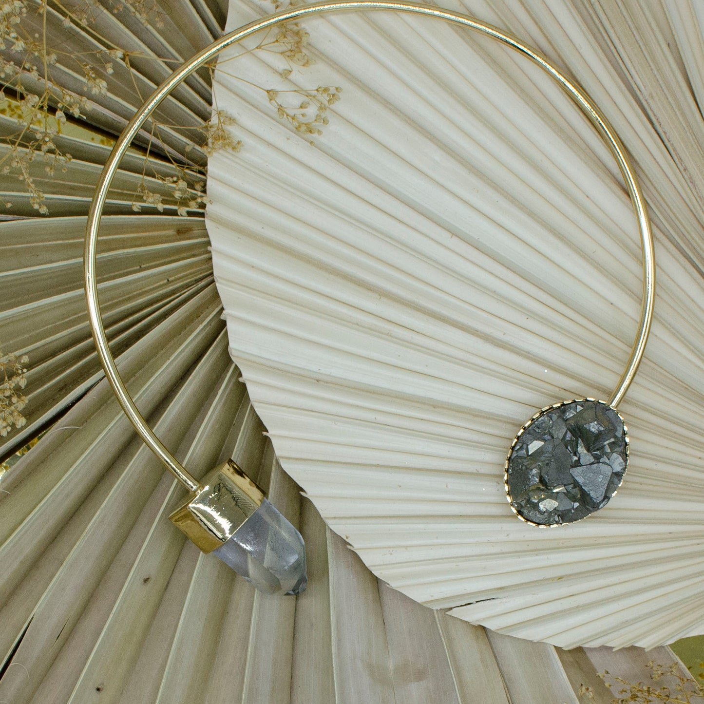 Pyrite & Fluorite Point Collar