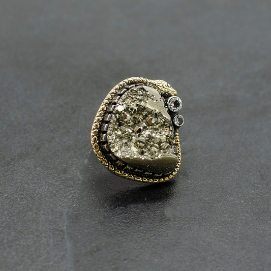 Pyrite Serpent Ring