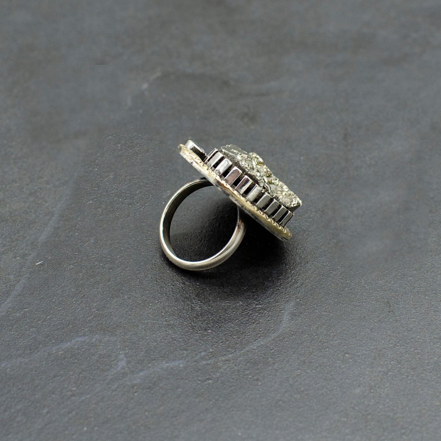 Pyrite Serpent Ring