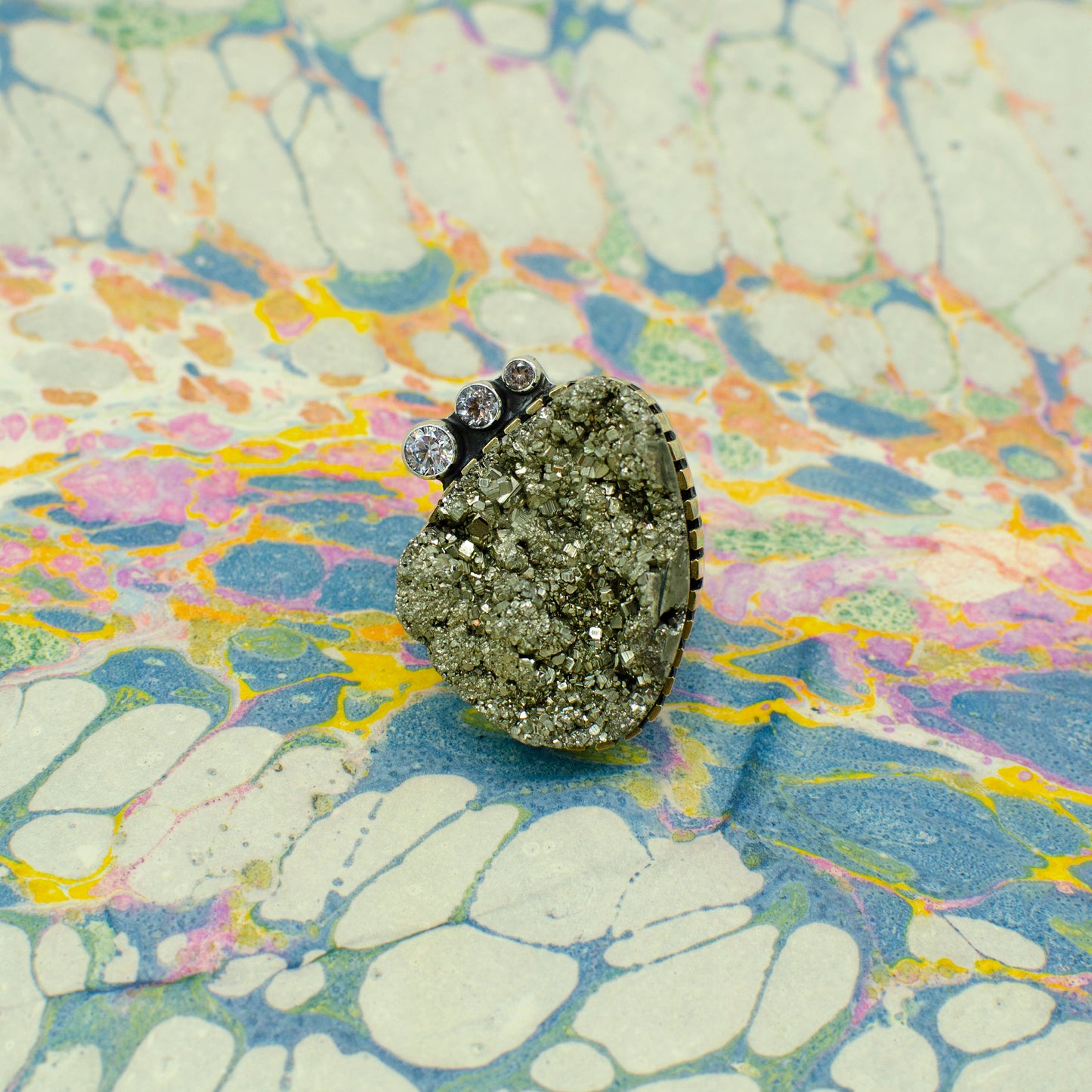 Galaxy Pyrite Ring