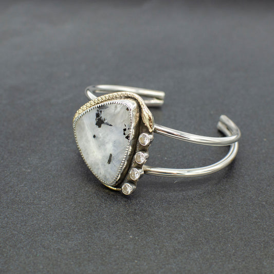 Moonstone Serpent Cuff