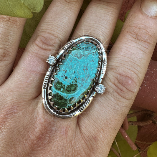 Malachite Chrysocolla Native Ring