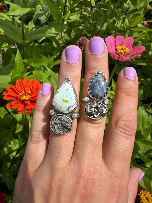 Sparkle Pear Rings
