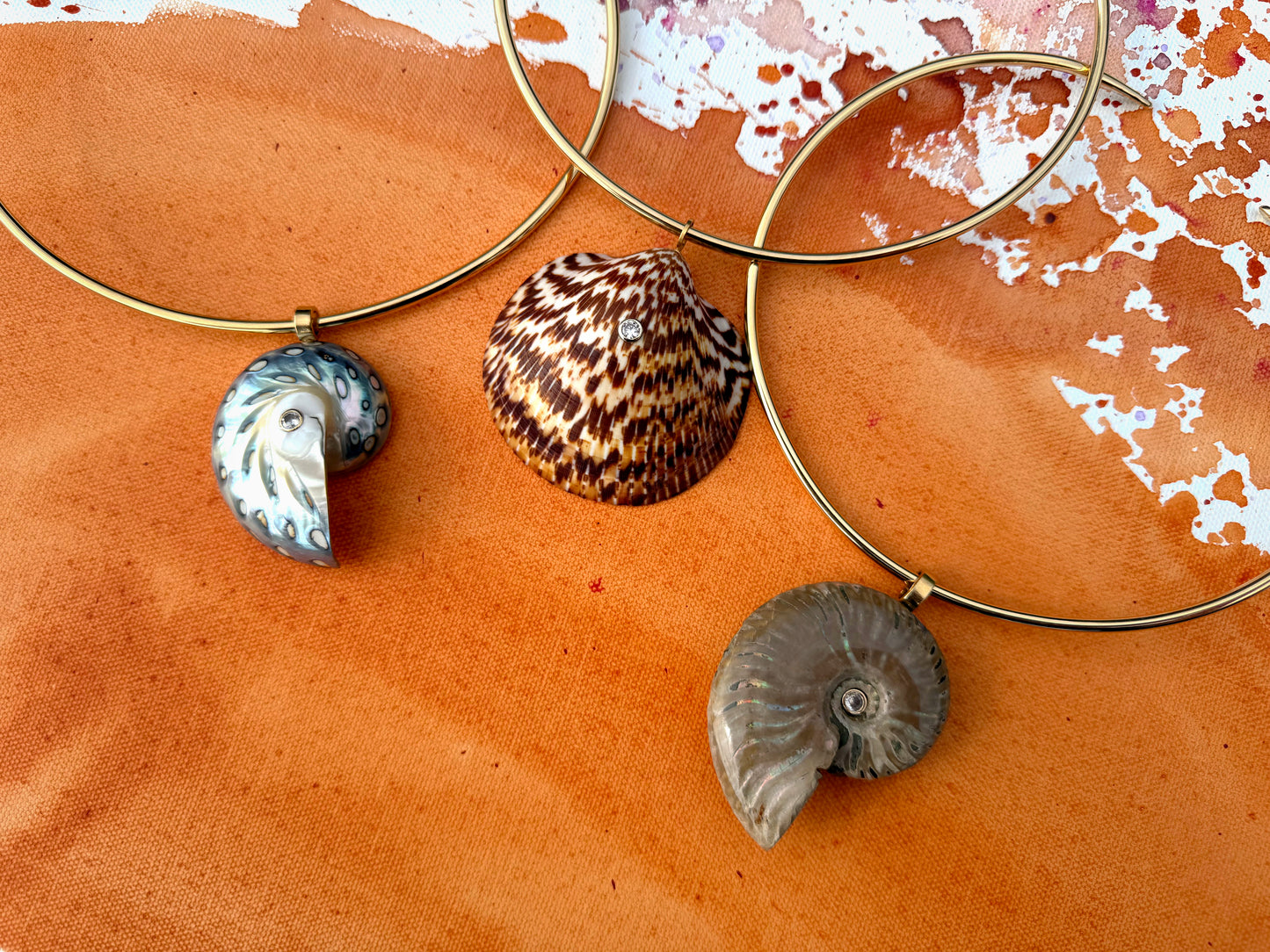 Assorted Shells on Goddess Collar