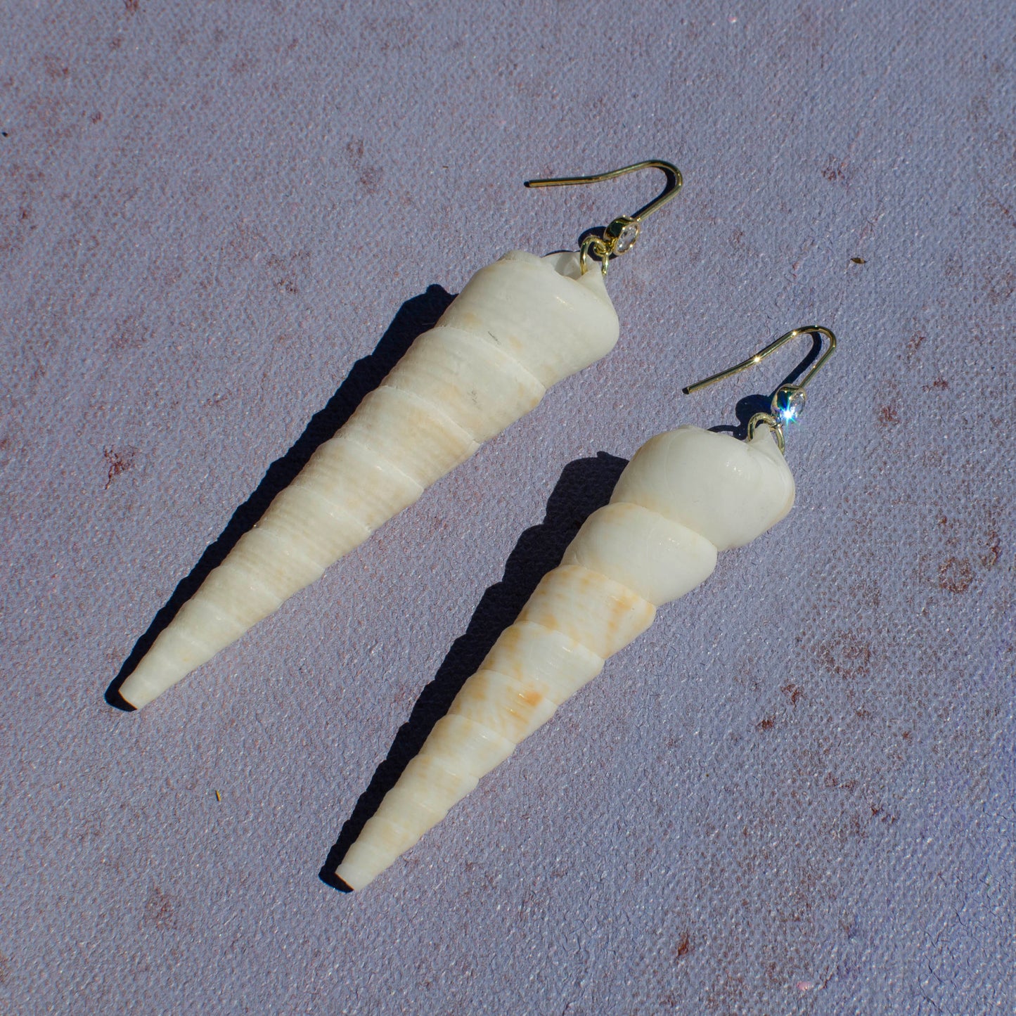 Turritella Shell Drop Earrings