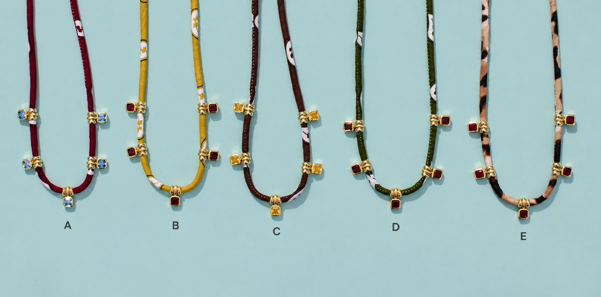 Bandana Gemstone Necklaces-NEW COLORS