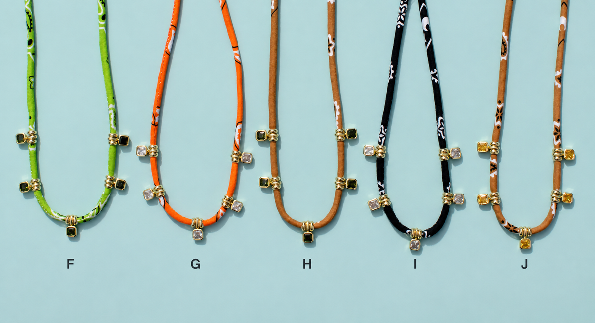 Bandana Gemstone Necklaces-NEW COLORS